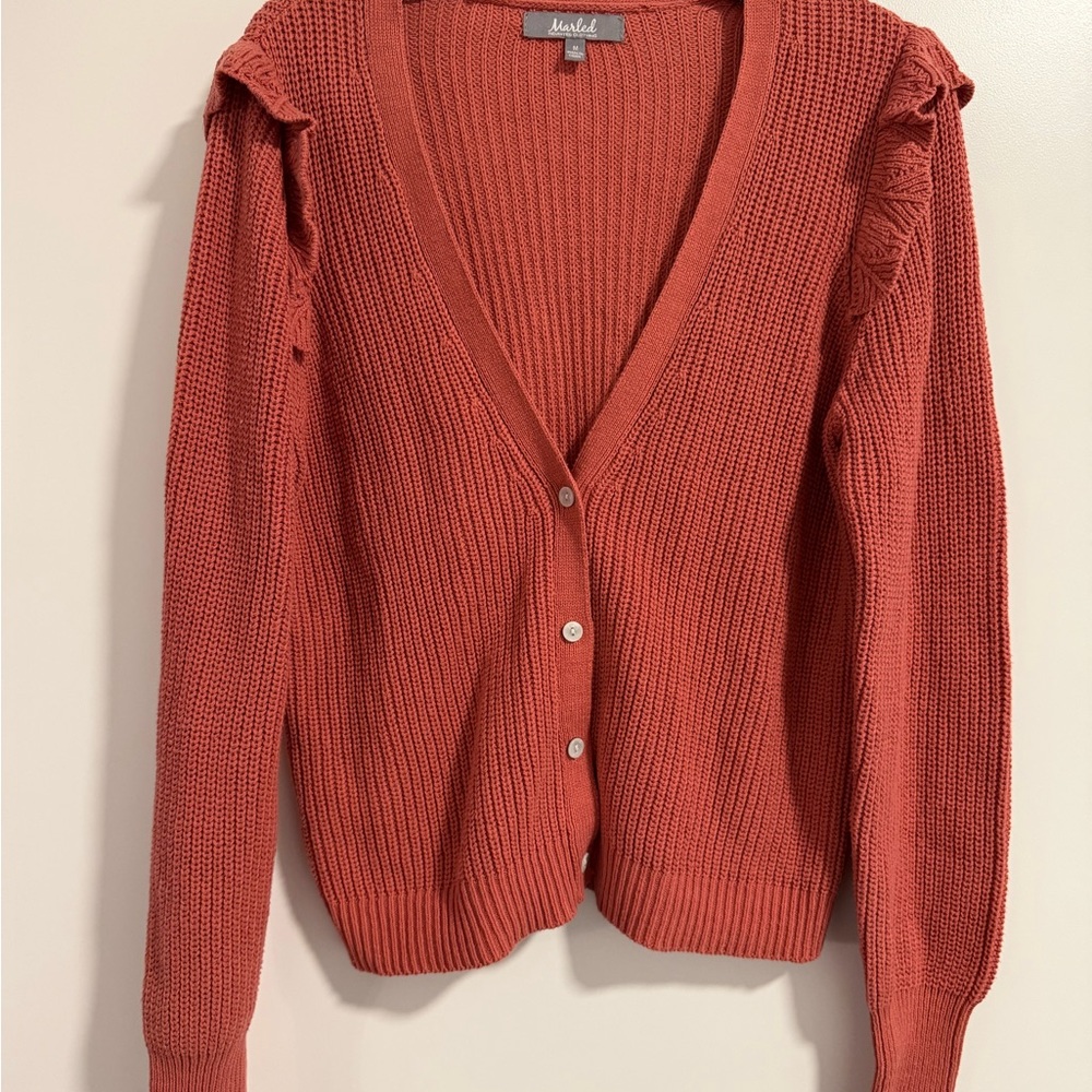 3/$15 Marled Women's Terracotta Cardigan Sweater